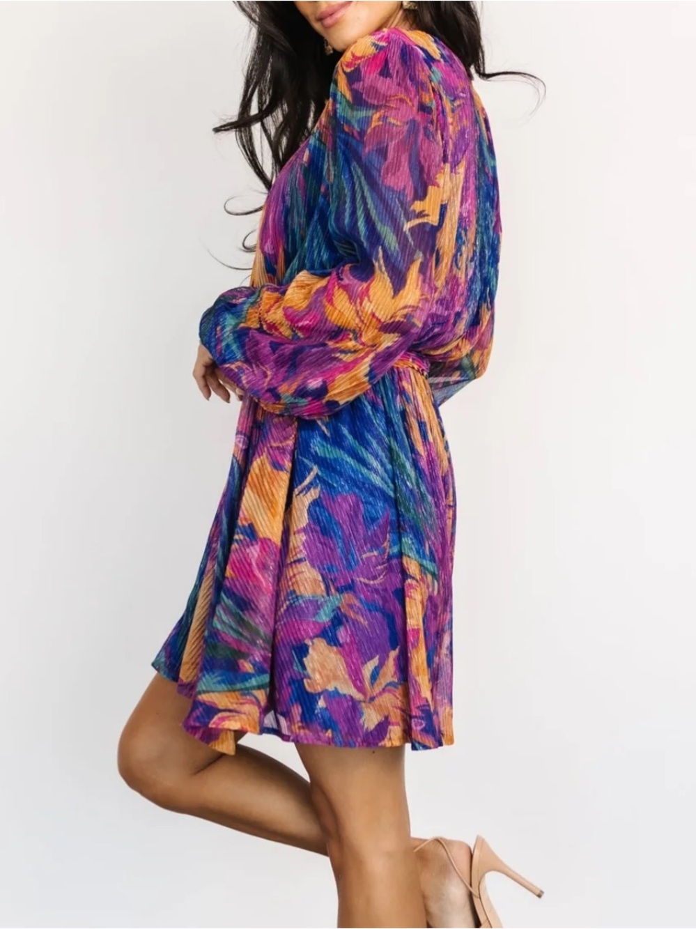 baltic born vibrant long sleeve mini dress